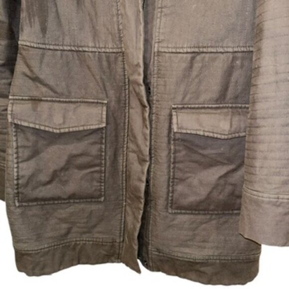 prana grayish brownish heavy cotton field jacket coat XS - Picture 4 of 6